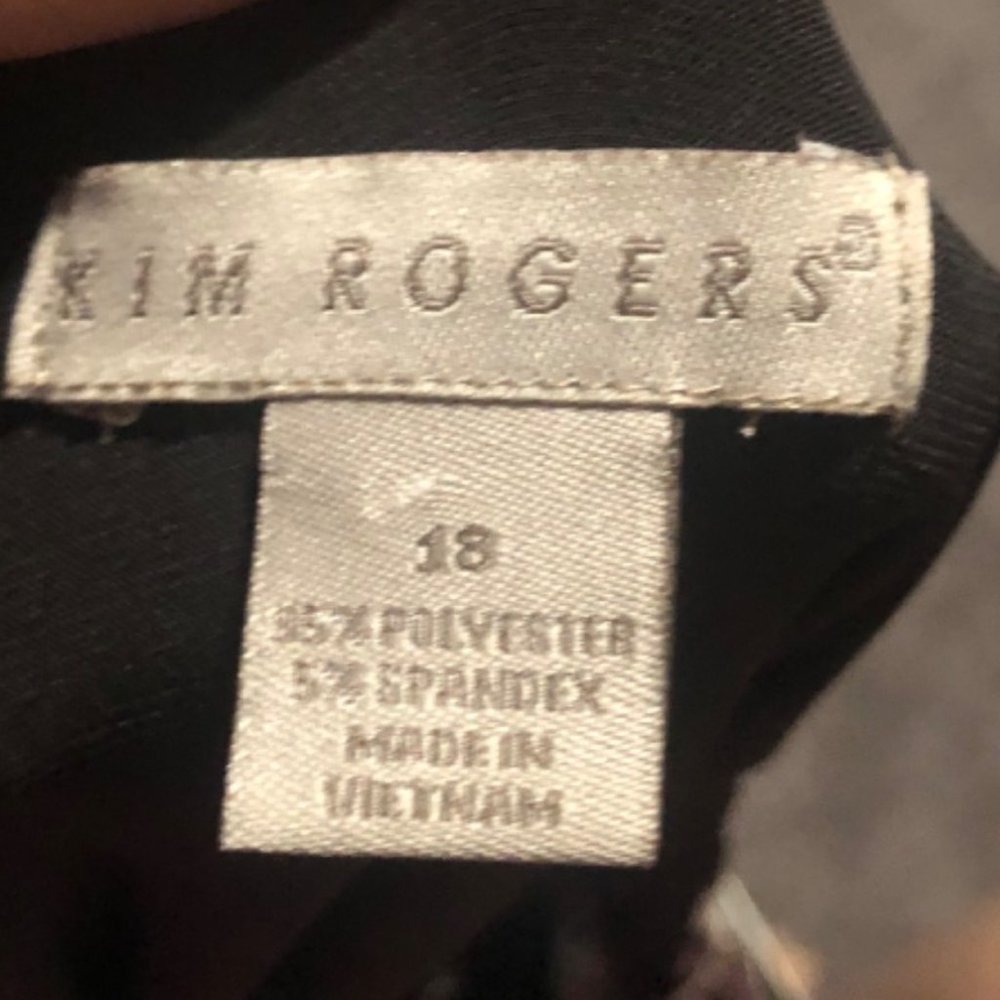 Kim Rogers Tan and Brown V-neck Dress Size 18 - Picture 4 of 4